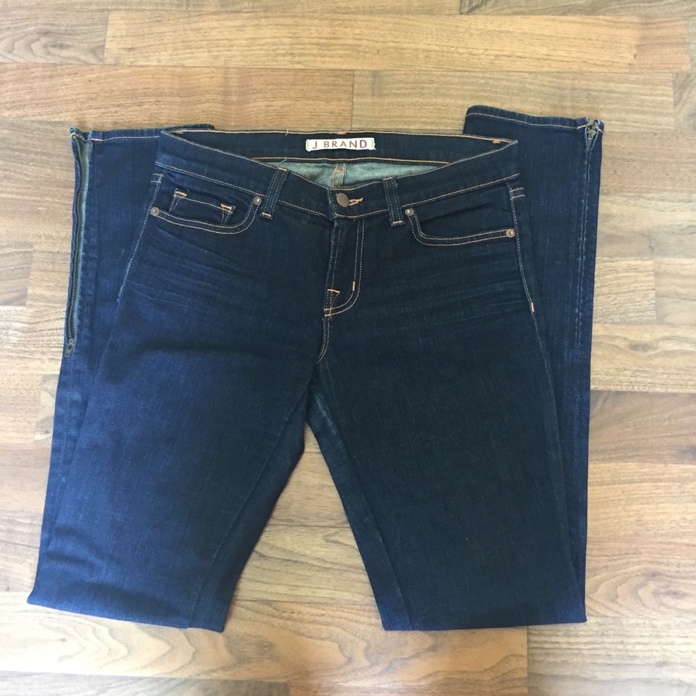 J Brand  The Deal 9612 Ink Zipper Ankle Dark Denim